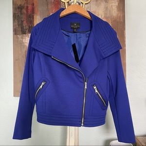 Blue Moto Crop Jacket by Worthington